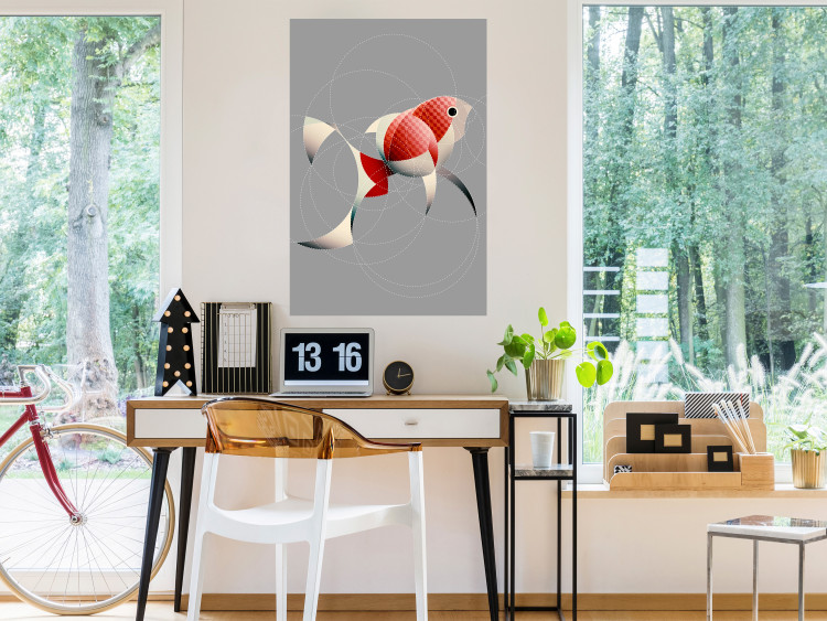 Wall Poster Fish - abstract colorful fish made of circular geometric figures 126934 additionalImage 2