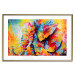 Wall Poster Colorful Animals: Elephant - multicolored animal in watercolor motif 127034 additionalThumb 14