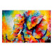 Wall Poster Colorful Animals: Elephant - multicolored animal in watercolor motif 127034