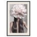 Wall Poster Floral Head - fanciful portrait of a woman with a flower on a gray background 127234 additionalThumb 19