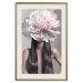 Wall Poster Floral Head - fanciful portrait of a woman with a flower on a gray background 127234 additionalThumb 20