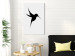 Canvas Flying Hummingbird - black bird drawing on a white background 128034 additionalThumb 3