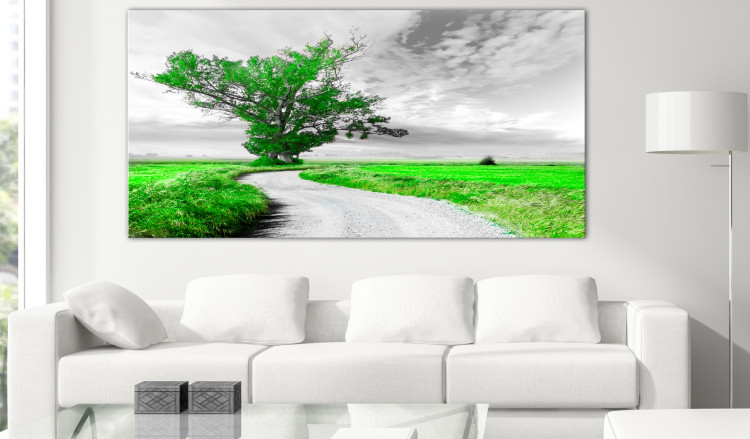 Large canvas print Tree near the Road - Green II [Large Format] 128734 additionalImage 5