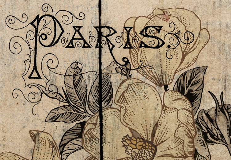 Canvas Her Diary (1-part) wide - patterns on wood in vintage style 129134 additionalImage 4