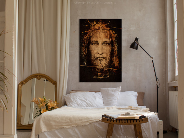 Canvas Print Turin Shroud (1-part) vertical - sacred composition of Jesus 129334 additionalImage 3