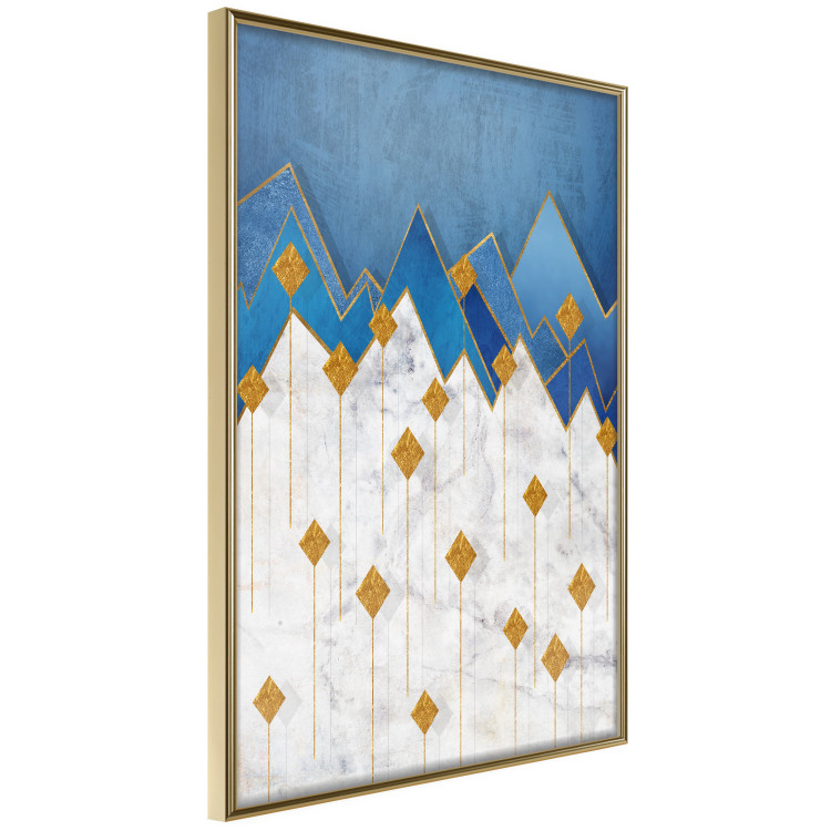 Poster Snowy Land - geometric abstraction with winter mountain landscape 129434 additionalImage 12