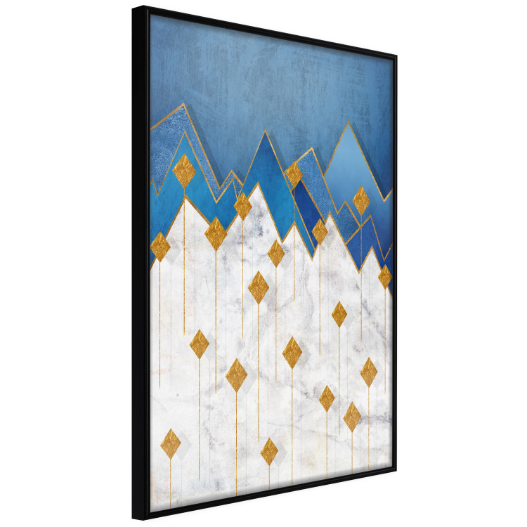 Poster Snowy Land - geometric abstraction with winter mountain landscape 129434 additionalImage 11
