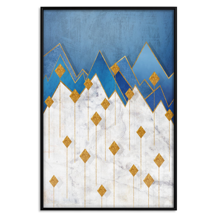 Poster Snowy Land - geometric abstraction with winter mountain landscape 129434 additionalImage 16