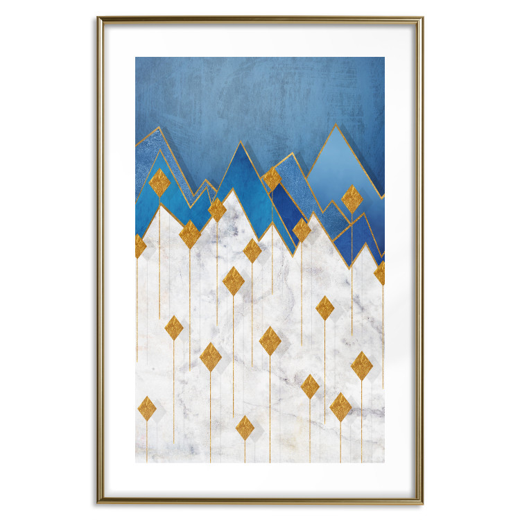 Poster Snowy Land - geometric abstraction with winter mountain landscape 129434 additionalImage 19
