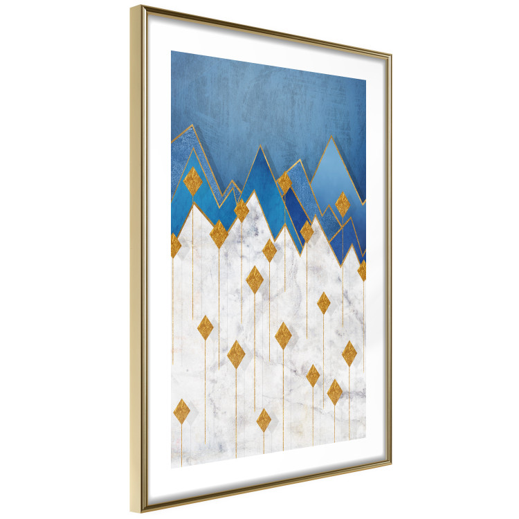 Poster Snowy Land - geometric abstraction with winter mountain landscape 129434 additionalImage 7