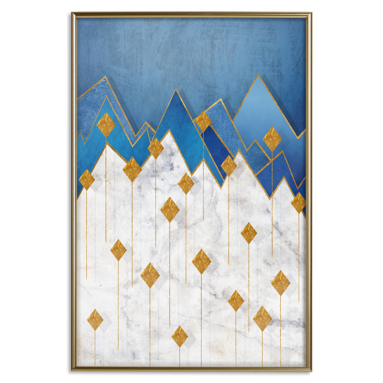 Poster Snowy Land - geometric abstraction with winter mountain landscape 129434 additionalImage 15