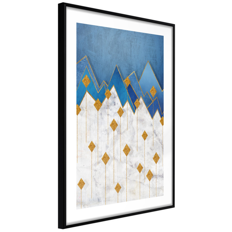 Poster Snowy Land - geometric abstraction with winter mountain landscape 129434 additionalImage 6