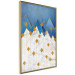 Poster Snowy Land - geometric abstraction with winter mountain landscape 129434 additionalThumb 12