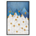 Poster Snowy Land - geometric abstraction with winter mountain landscape 129434 additionalThumb 16