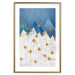 Poster Snowy Land - geometric abstraction with winter mountain landscape 129434 additionalThumb 19