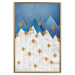 Poster Snowy Land - geometric abstraction with winter mountain landscape 129434 additionalThumb 15