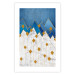 Poster Snowy Land - geometric abstraction with winter mountain landscape 129434 additionalThumb 14