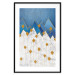 Poster Snowy Land - geometric abstraction with winter mountain landscape 129434 additionalThumb 20