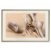Poster Uncovered Past - beach landscape with a piece of brown wood 129834 additionalThumb 20