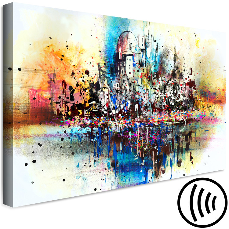 Canvas Art Print Holiday Sketch (1-piece) Wide - abstract architecture 130434 additionalImage 6