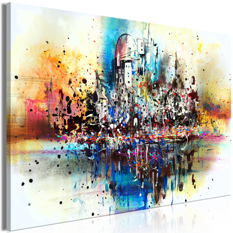 Canvas Art Print Holiday Sketch (1-piece) Wide - abstract architecture 130434 additionalImage 2