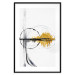 Poster Golden Sunrise - artistic black lines and patterns in an abstract style 131834 additionalThumb 19