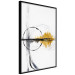 Poster Golden Sunrise - artistic black lines and patterns in an abstract style 131834 additionalThumb 13