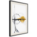 Poster Golden Sunrise - artistic black lines and patterns in an abstract style 131834 additionalThumb 2