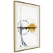 Poster Golden Sunrise - artistic black lines and patterns in an abstract style 131834 additionalThumb 3