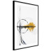 Poster Golden Sunrise - artistic black lines and patterns in an abstract style 131834 additionalThumb 6