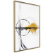 Poster Golden Sunrise - artistic black lines and patterns in an abstract style 131834 additionalThumb 14