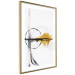 Poster Golden Sunrise - artistic black lines and patterns in an abstract style 131834 additionalThumb 7