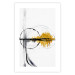 Poster Golden Sunrise - artistic black lines and patterns in an abstract style 131834 additionalThumb 16