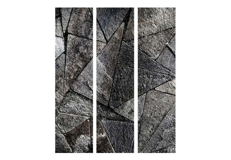 Room Separator Sidewalk Tiles (Gray) (3-piece) - geometric background in triangles 132834 additionalImage 3