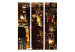 Room Divider City at Night - Chicago (3-piece) - urban architecture after dark 133134 additionalThumb 3