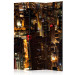 Room Divider City at Night - Chicago (3-piece) - urban architecture after dark 133134