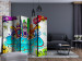 Room Divider Skateboard Team II (5-piece) - colorful abstraction with inscriptions 133334 additionalThumb 4