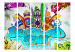 Room Divider Skateboard Team II (5-piece) - colorful abstraction with inscriptions 133334 additionalThumb 3