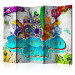 Room Divider Skateboard Team II (5-piece) - colorful abstraction with inscriptions 133334