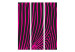 Folding Screen Zebra Pattern (Purple) (3-piece) - pink stripes on a black background 133434 additionalThumb 3