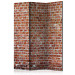 Room Separator Red Rock (3-piece) - simple composition with brick texture 133534