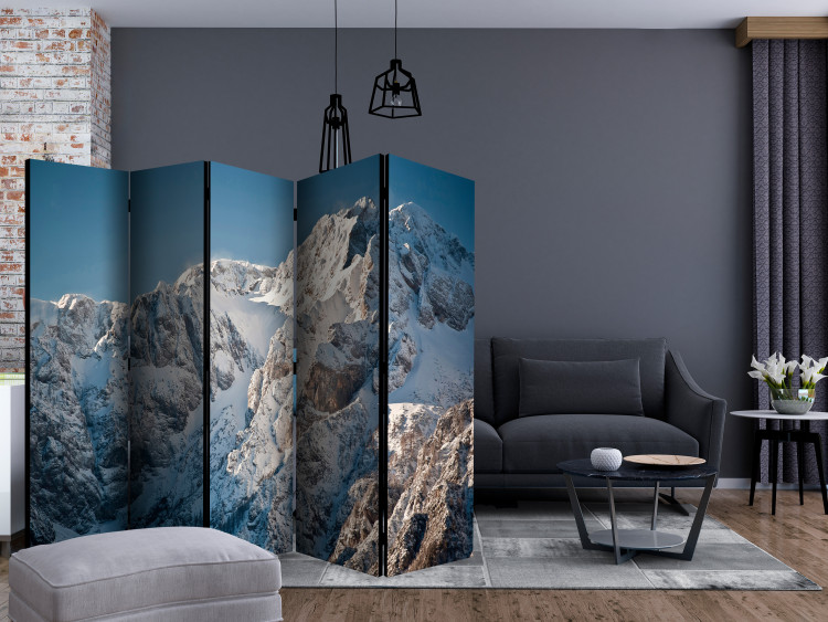 Folding Screen Winter in the Alps II - landscape of rocky snow-covered mountains 134034 additionalImage 4