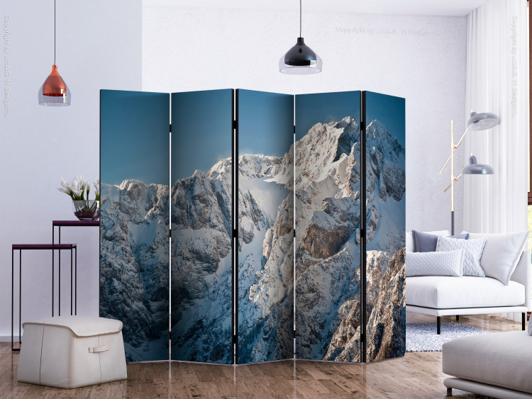 Folding Screen Winter in the Alps II - landscape of rocky snow-covered mountains 134034 additionalImage 2