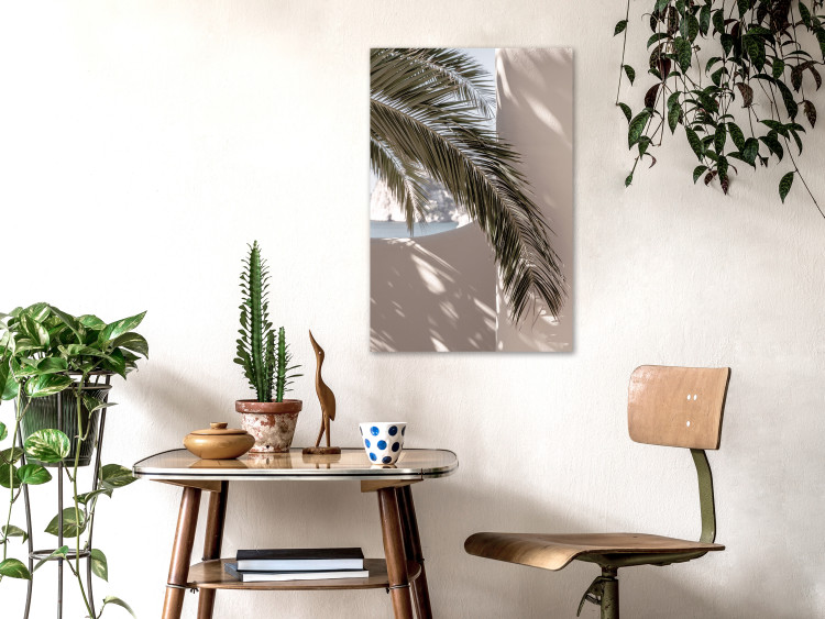 Canvas Terrace with a View (1-piece) Vertical - palm tree leaf in Morocco 134734 additionalImage 3