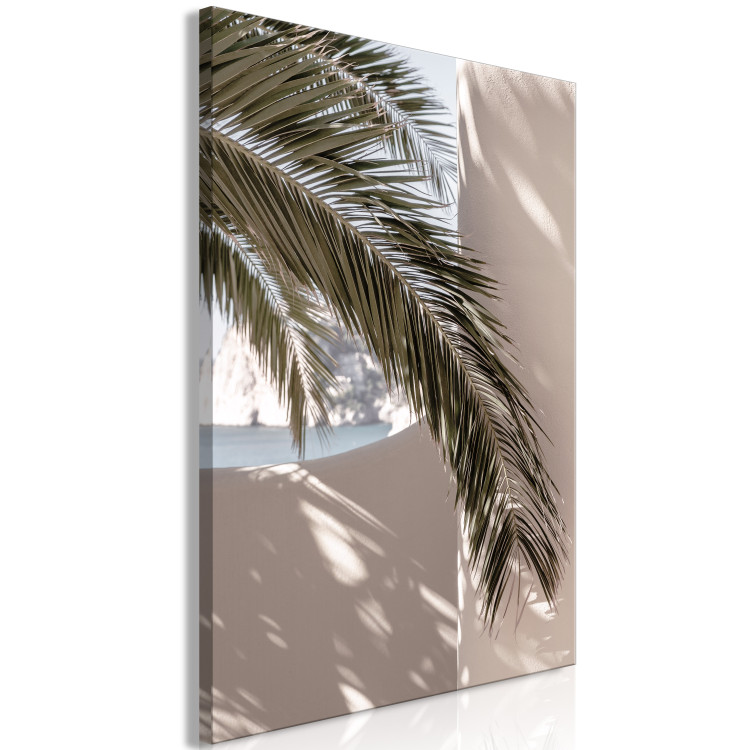 Canvas Terrace with a View (1-piece) Vertical - palm tree leaf in Morocco 134734 additionalImage 2