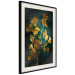 Poster Radiant Glow - abstract golden plant on green texture 135034 additionalThumb 2