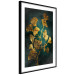 Poster Radiant Glow - abstract golden plant on green texture 135034 additionalThumb 8