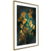 Poster Radiant Glow - abstract golden plant on green texture 135034 additionalThumb 7