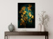 Poster Radiant Glow - abstract golden plant on green texture 135034 additionalThumb 4