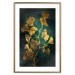 Poster Radiant Glow - abstract golden plant on green texture 135034 additionalThumb 14